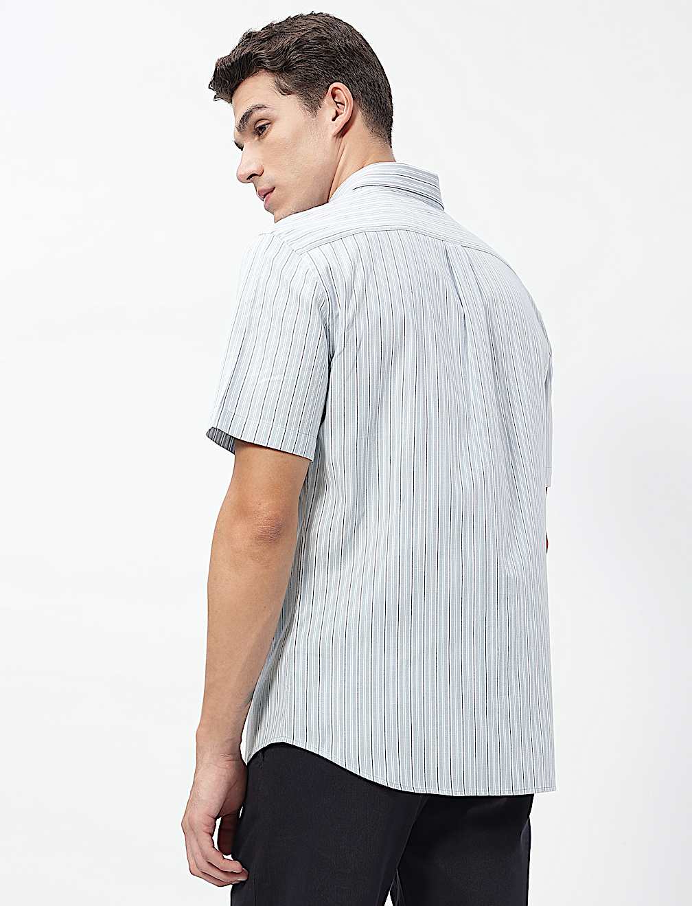 Pure Cotton Bengal Stripes Collared Shirt