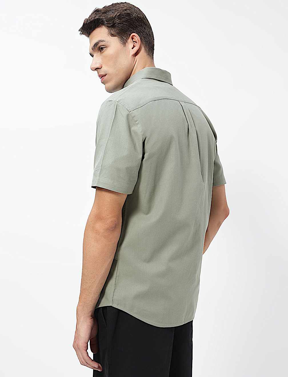 Pure Cotton Button-Down Collar Shirt