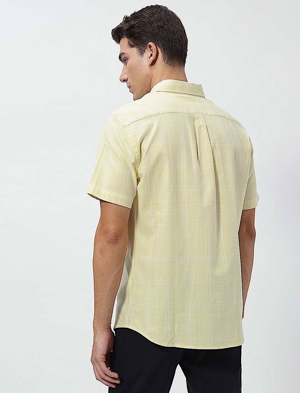 Pure Cotton Checks Short Sleeves Shirt