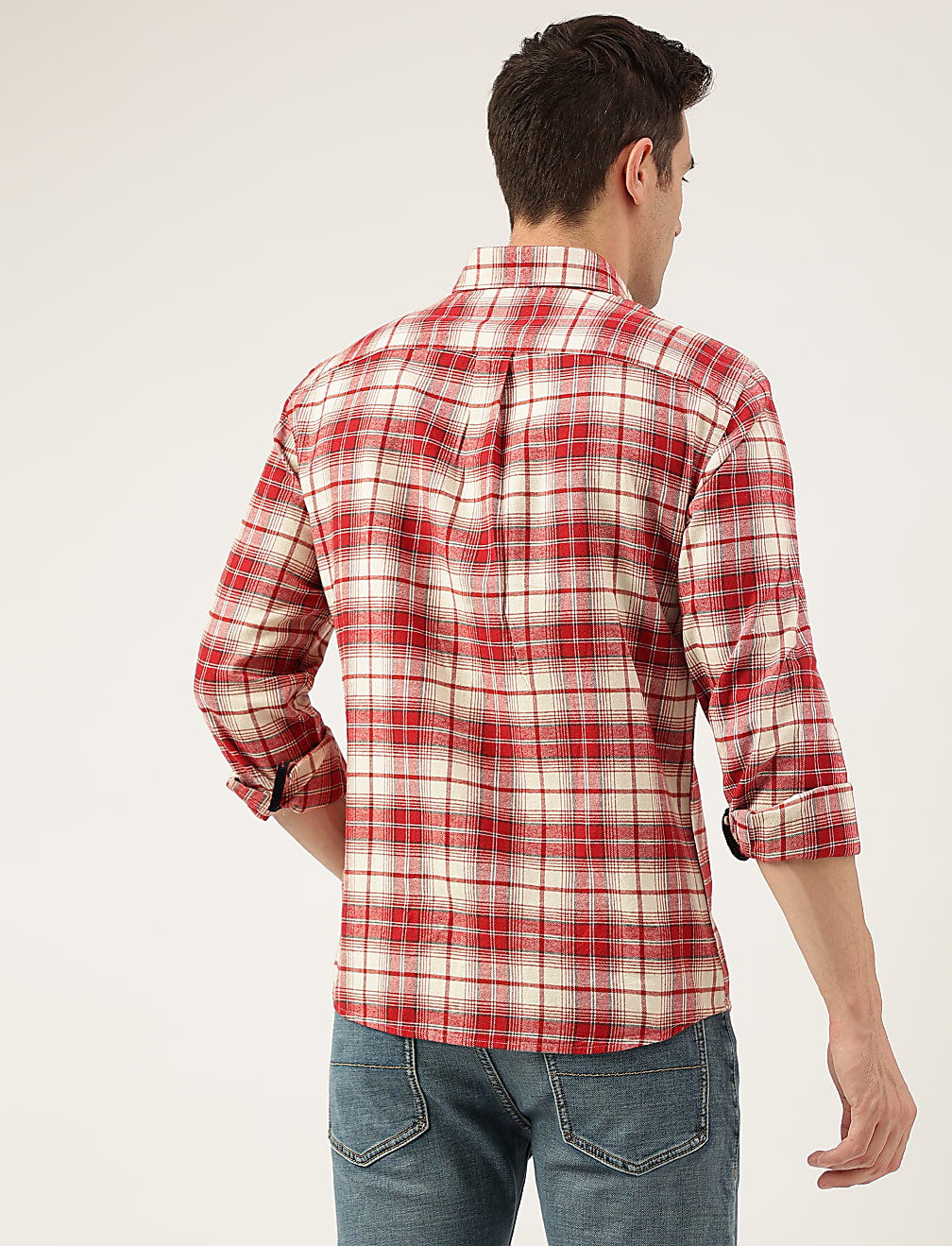 Regular Fit Pure Cotton Checks Button Down Collar Shirt