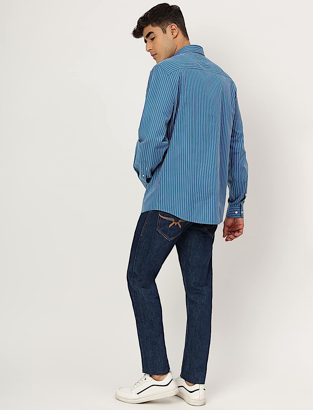 Pure Cotton Striped Buttondown Collar Shirt