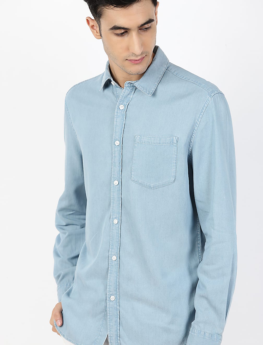 Tencel/Cotton Long Sleeve Shirt