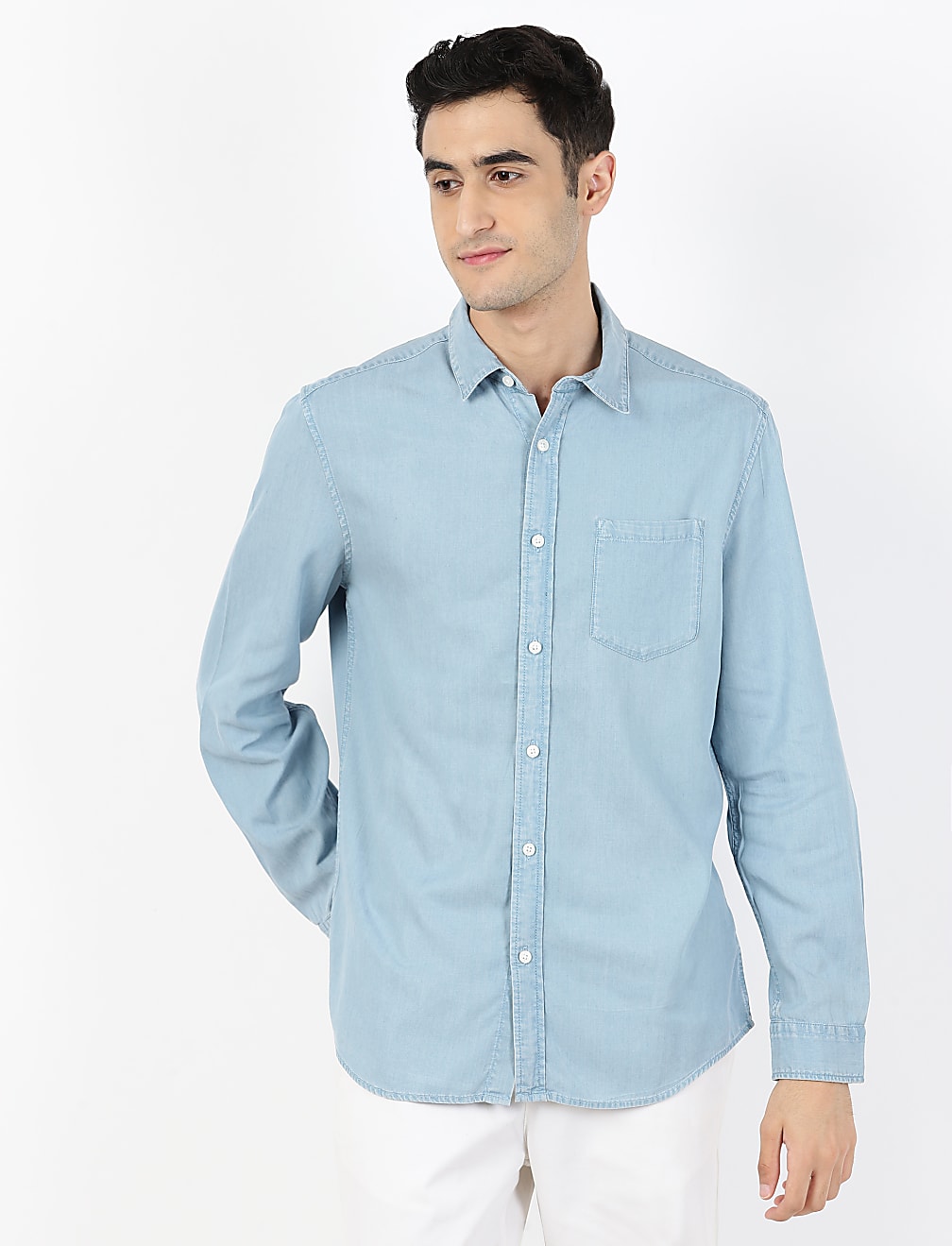 Tencel/Cotton Long Sleeve Shirt