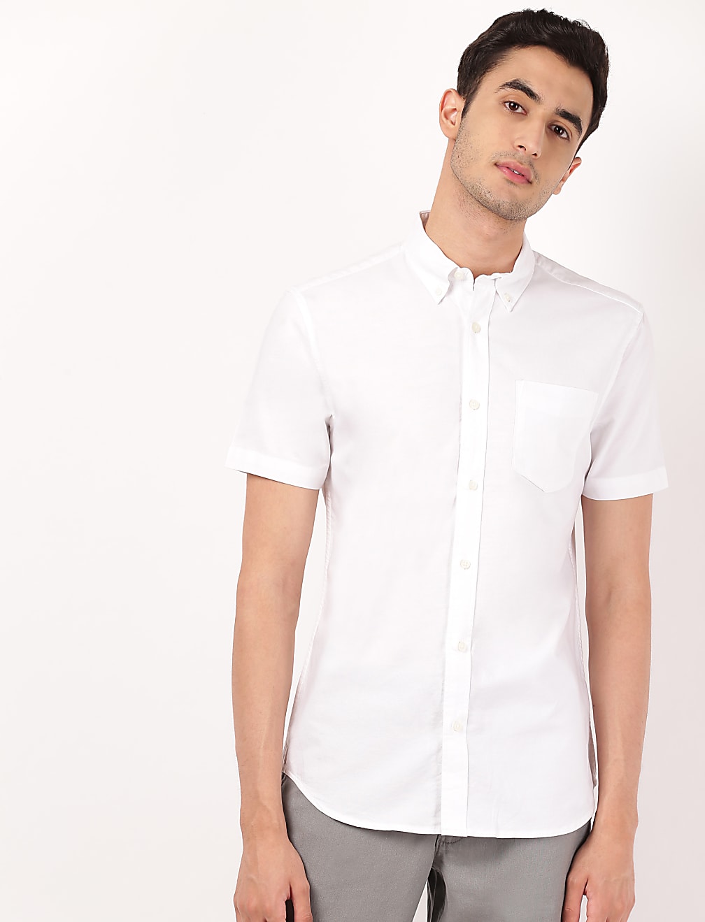Plain Oxford Short Sleeve Shirt