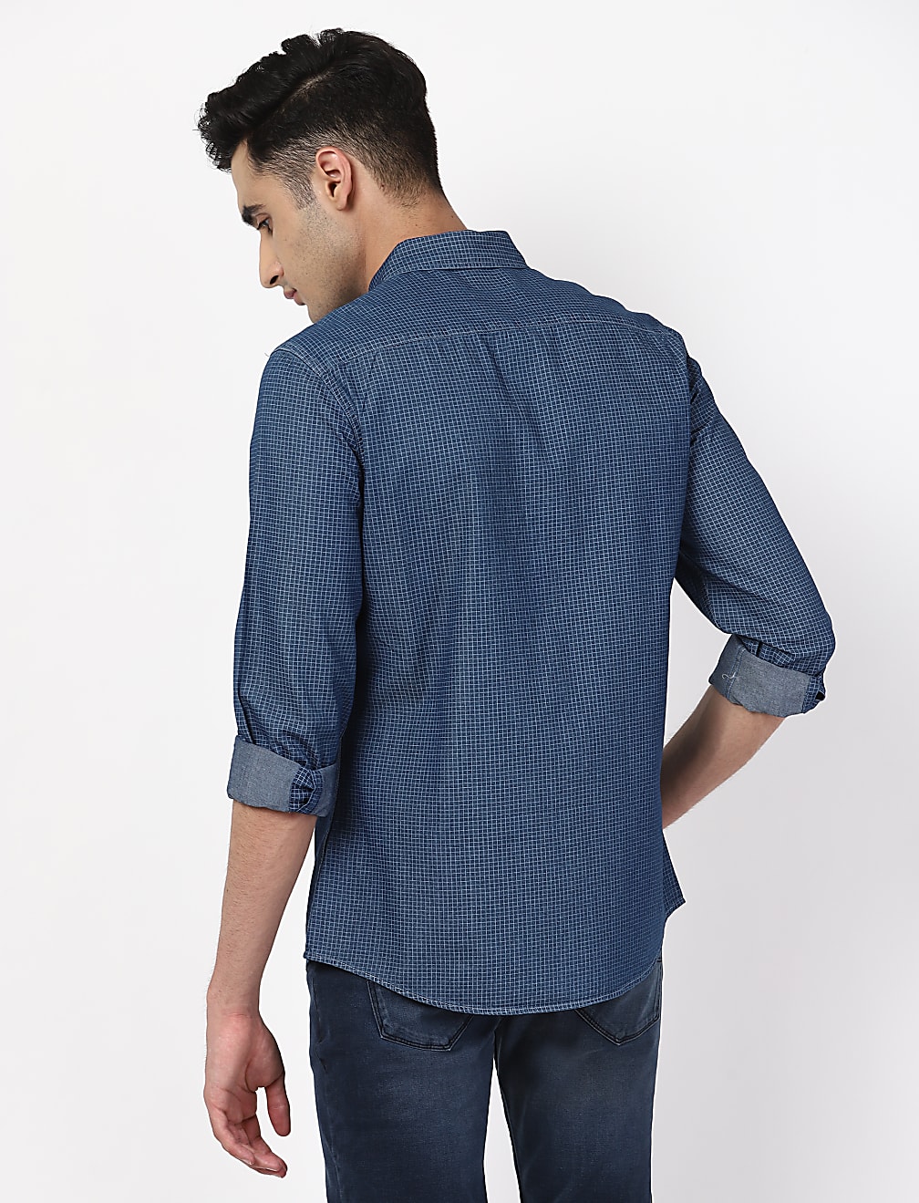Check Denim Shirt