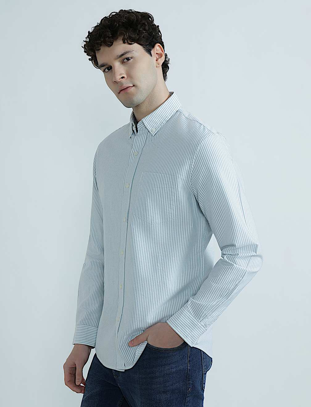 Ultimate Pure Cotton Striped Oxford Shirt