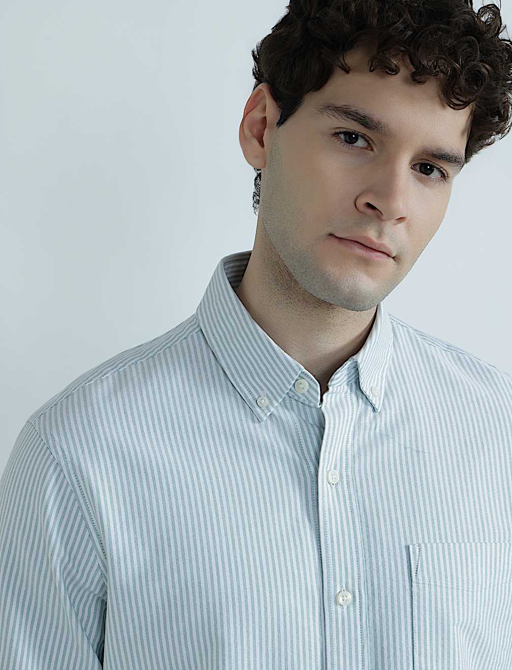 Ultimate Pure Cotton Striped Oxford Shirt