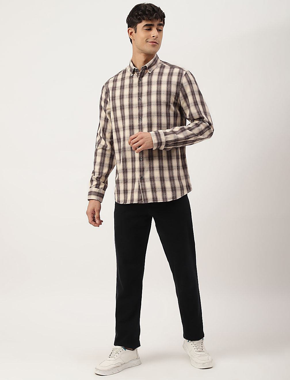 Flannel Brushed Cotton Check Shirt