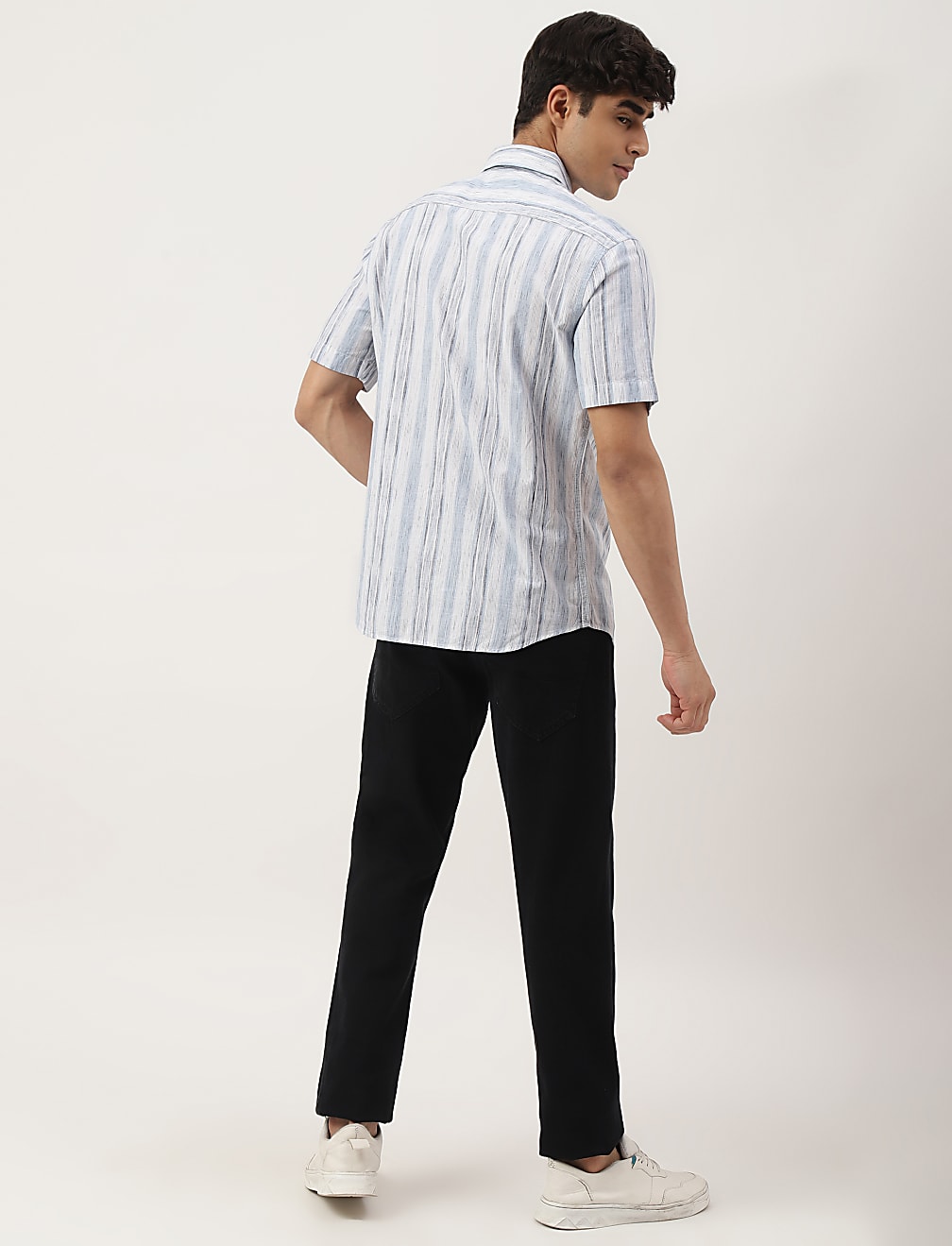 Cotton Mix Printed Buttondown Collar Shirt