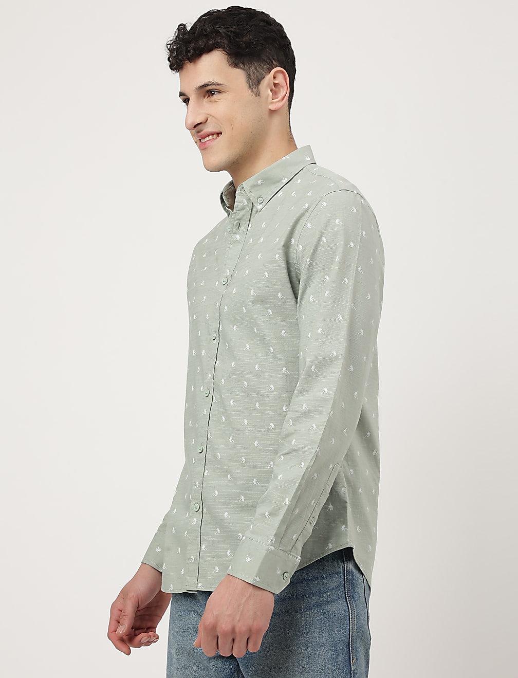 Pure Cotton Button-down Collar Shirt