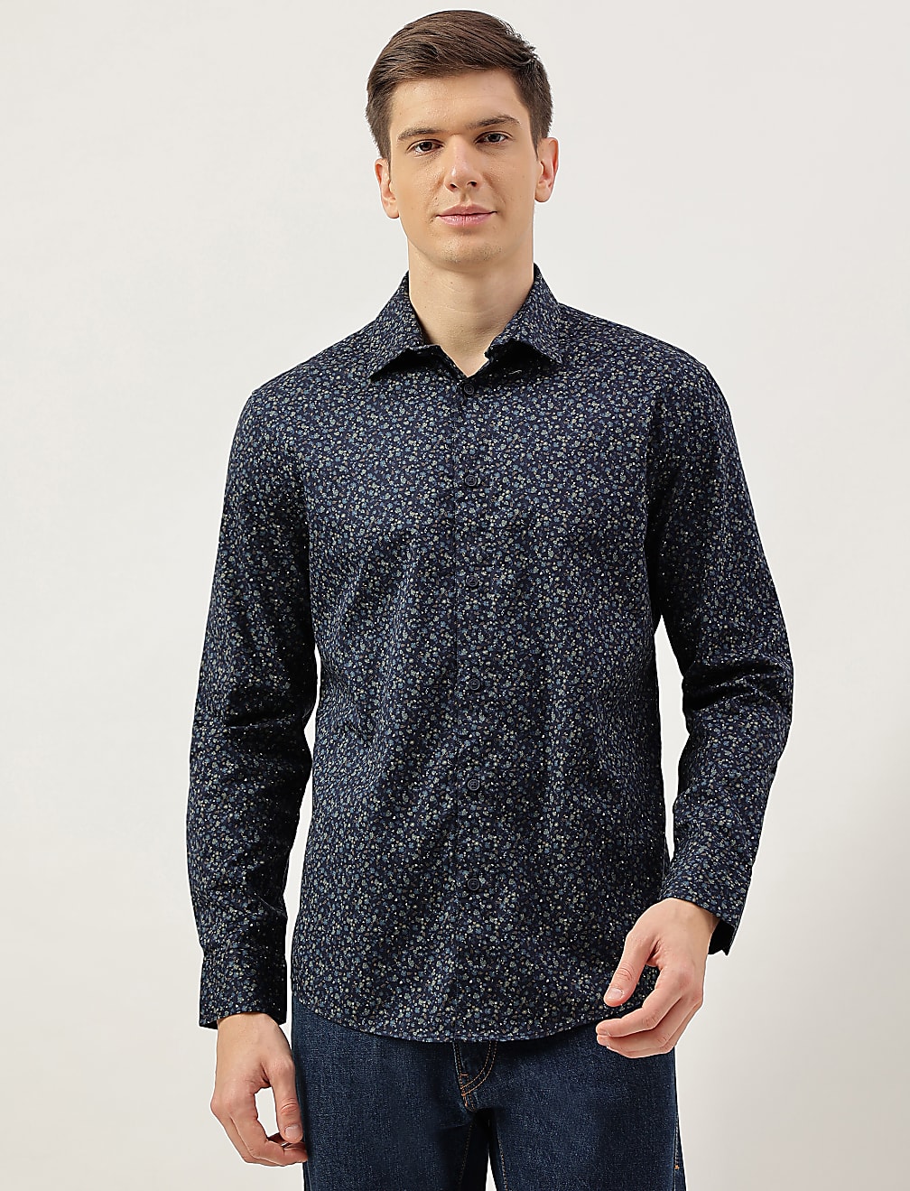 Cotton Rich Printed Long Sleeves Shirt