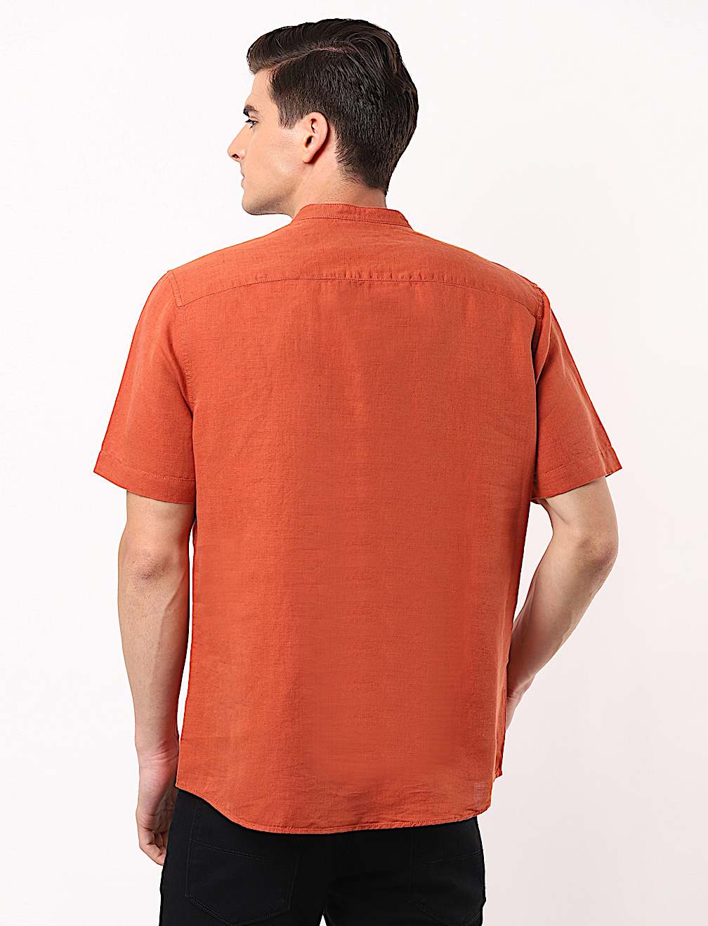 Half Placket Solid Shirt