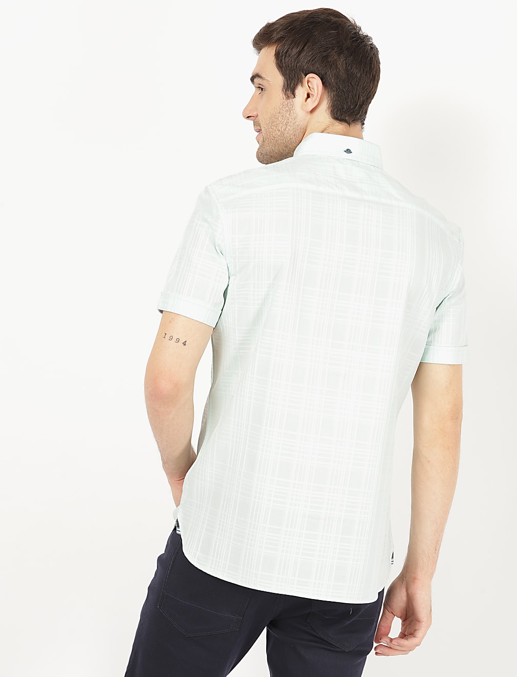 Short Sleeve Textured Dobby Shirt