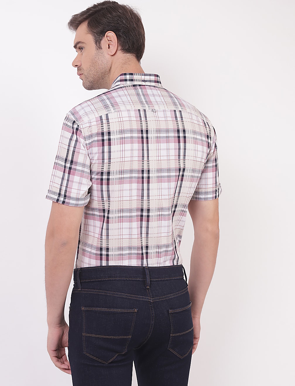 Cotton Checks Button Down Collar Shirts