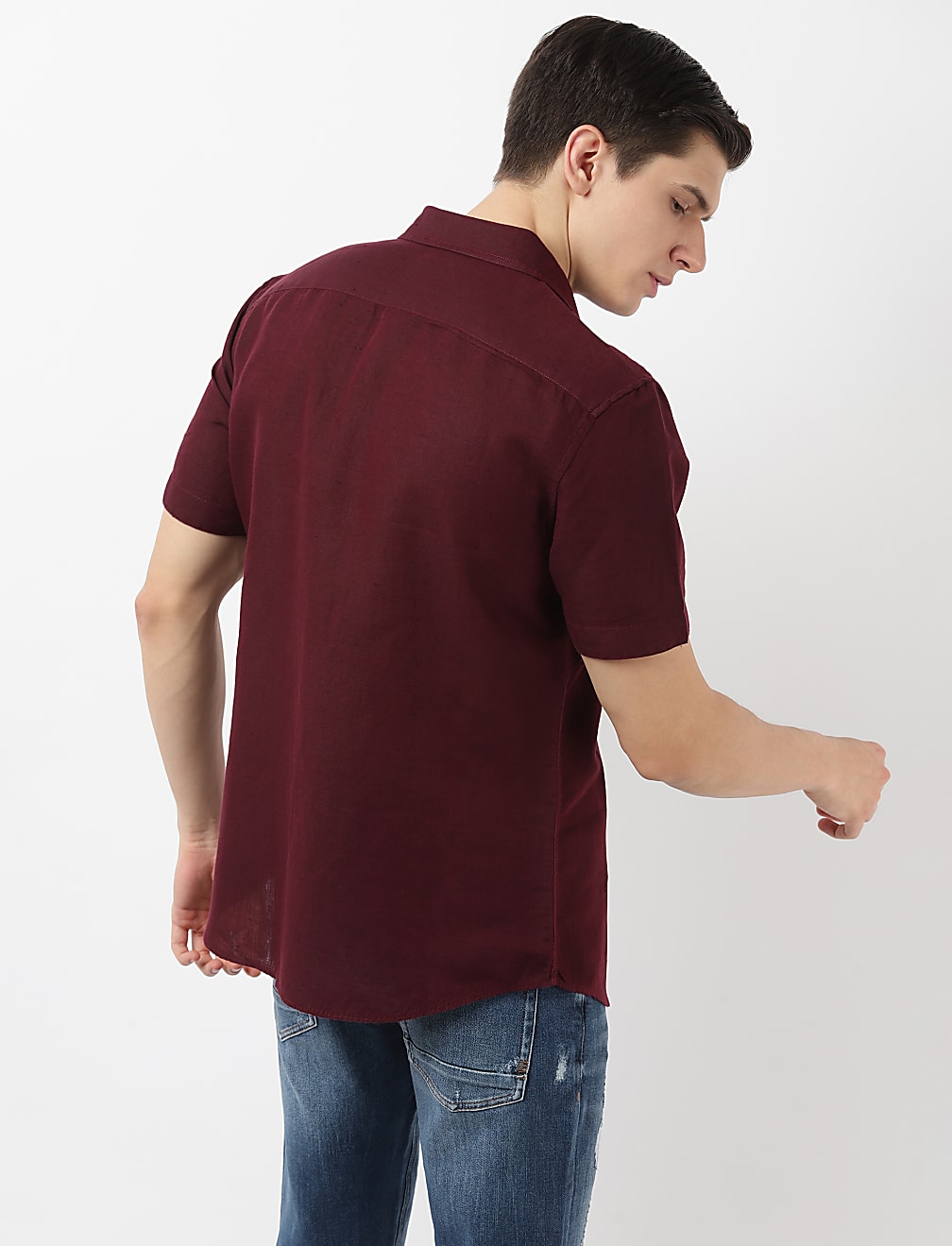 Linen Mix Solid Shirt