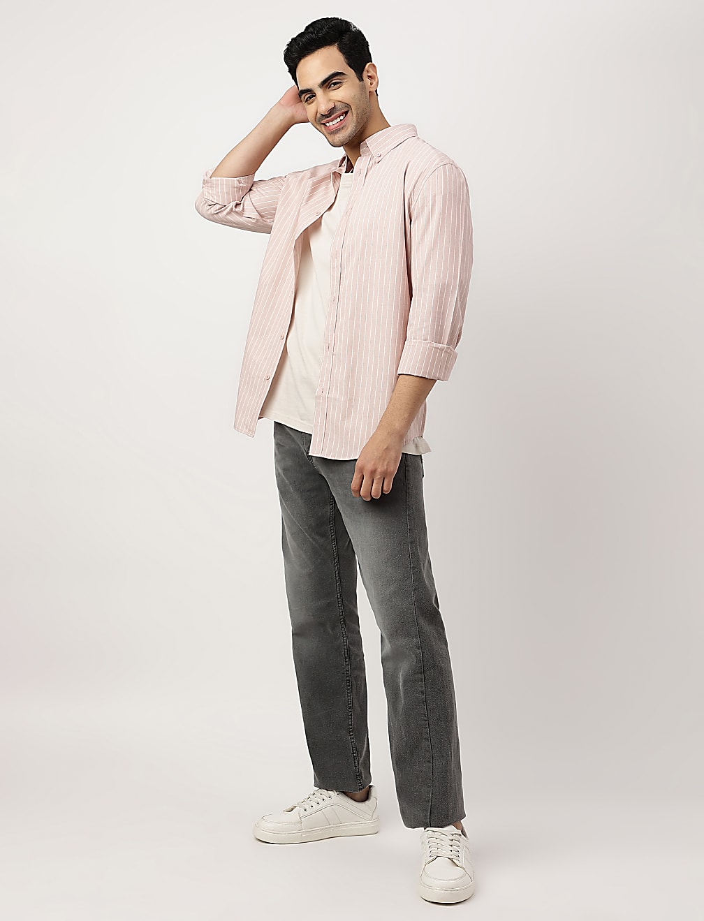 Pure Cotton Button-down Collar Shirt