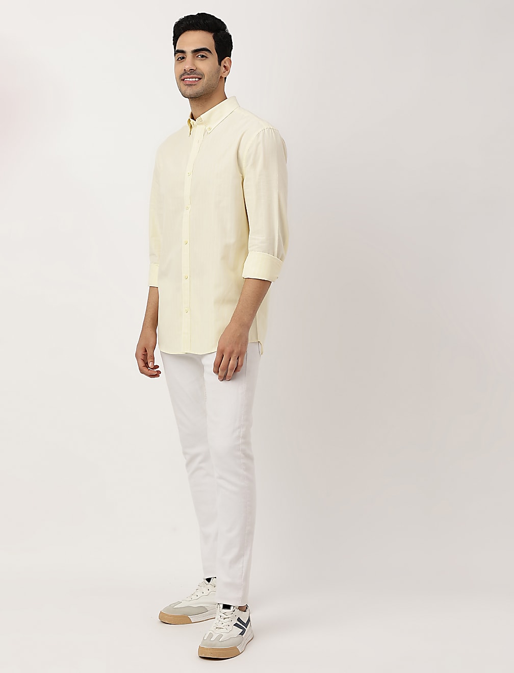 Pure Cotton Button-down Collar Shirt
