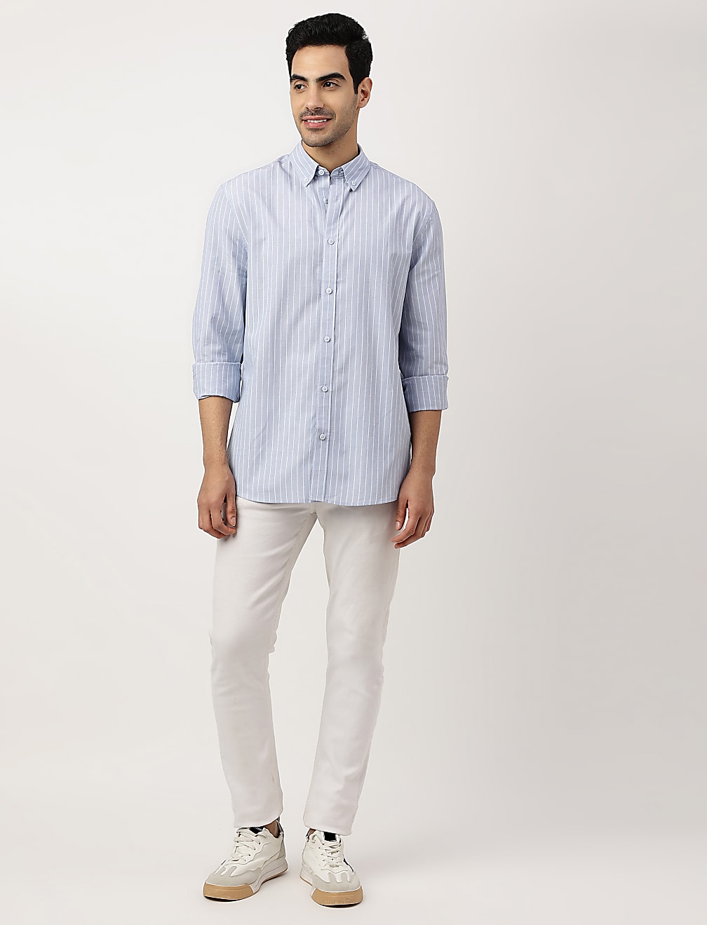 Pure Cotton Button-down Collar Shirt