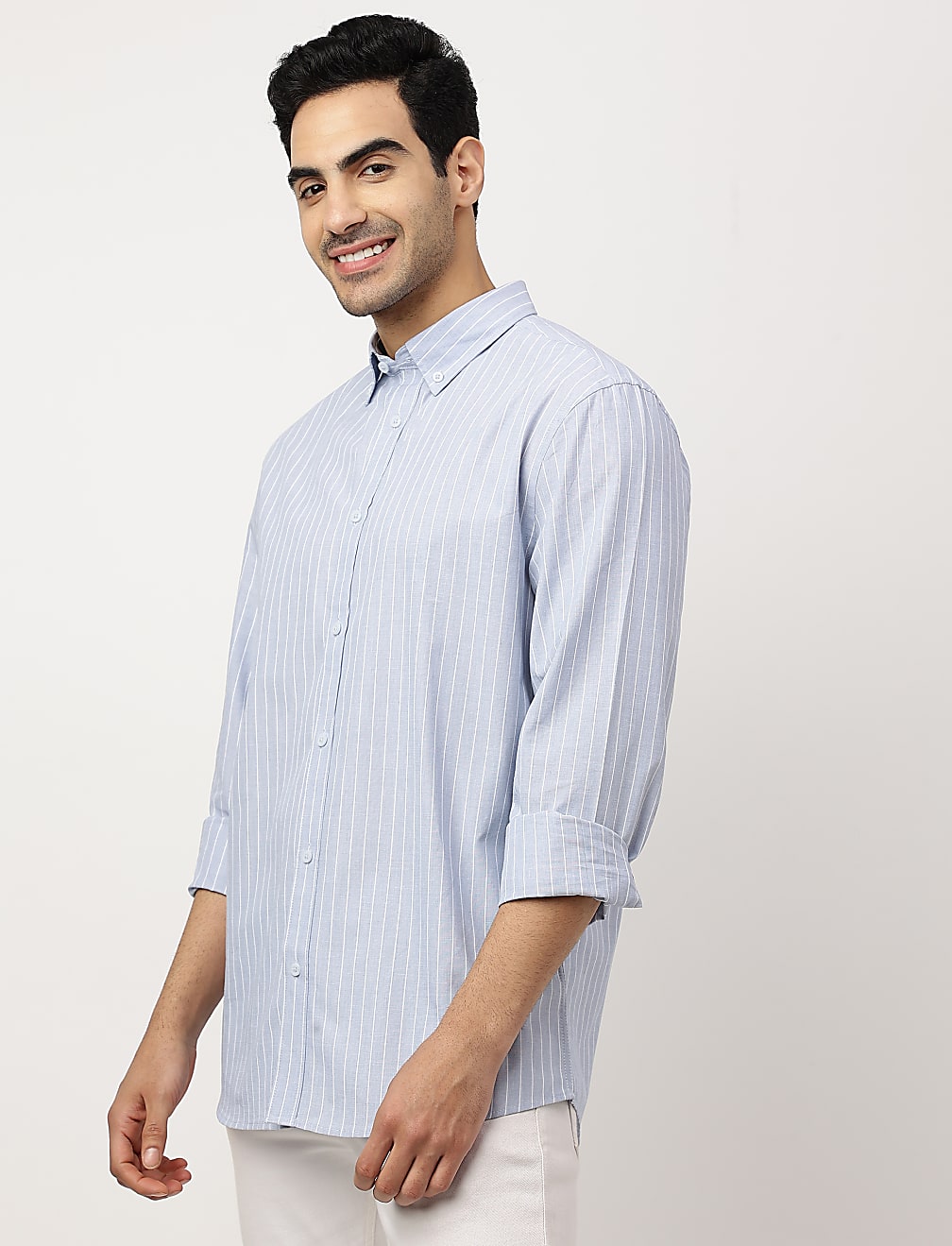 Pure Cotton Button-down Collar Shirt