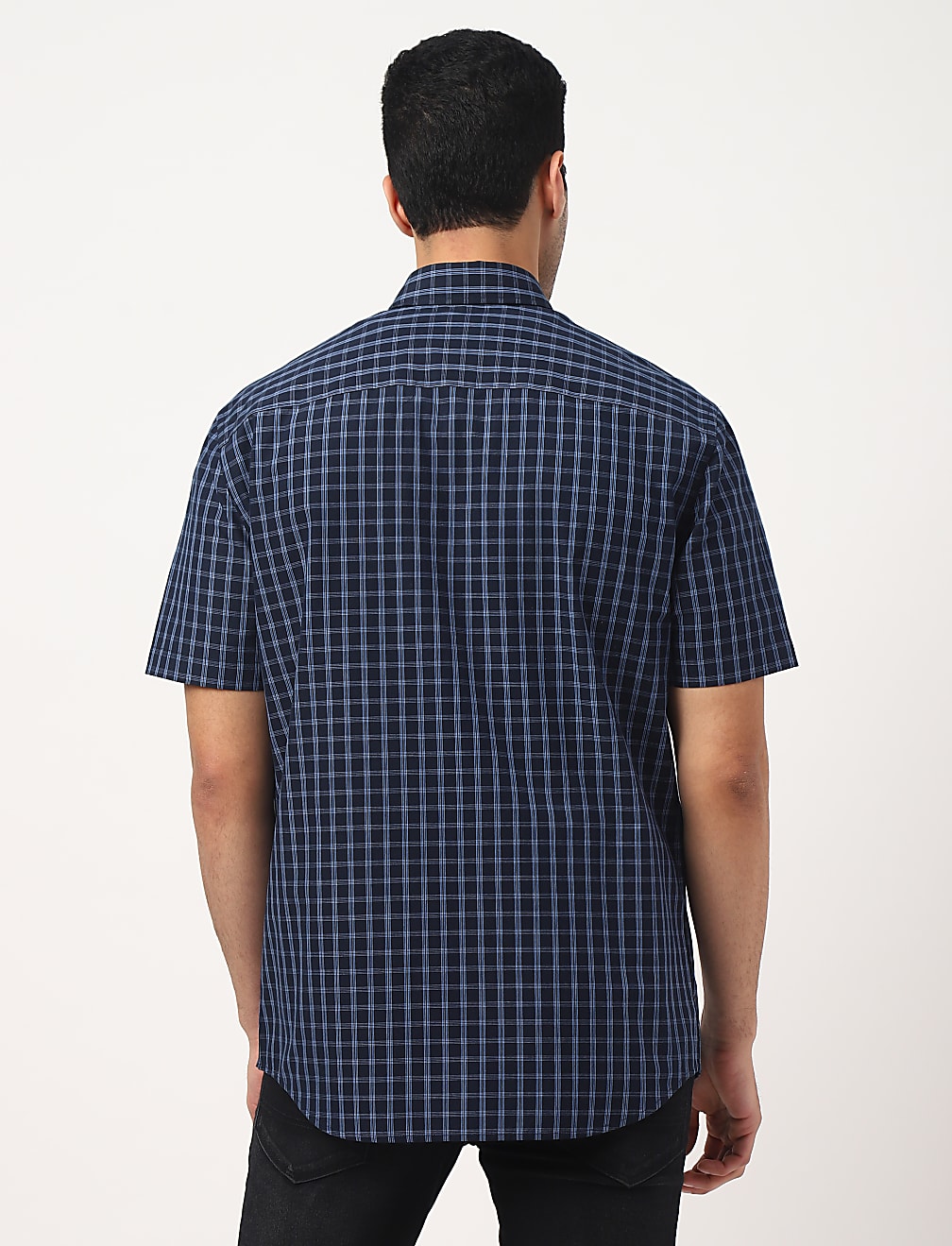 Pure Cotton Checks Button-down Collar Shirt