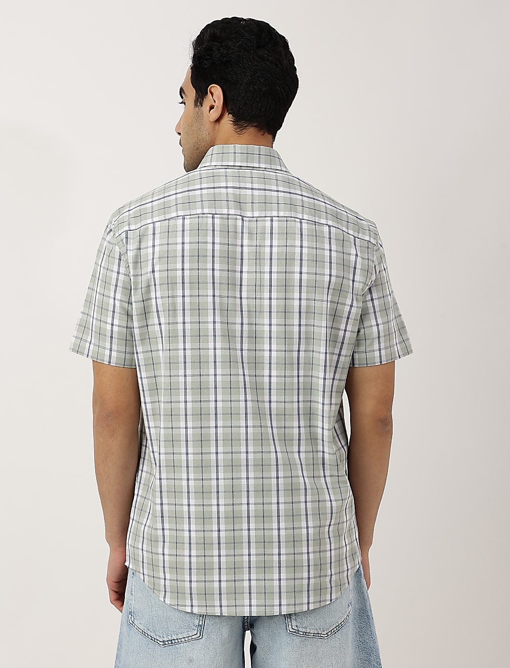 Pure Cotton Checks Button-down Collar Shirt