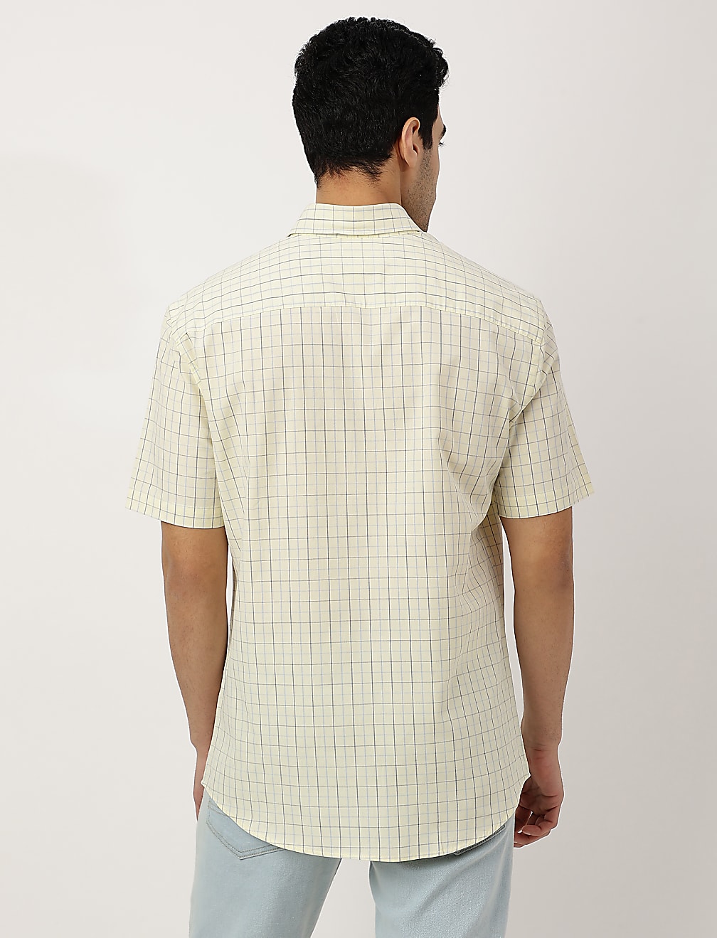 Pure Cotton Checks Button-down Collar Shirt