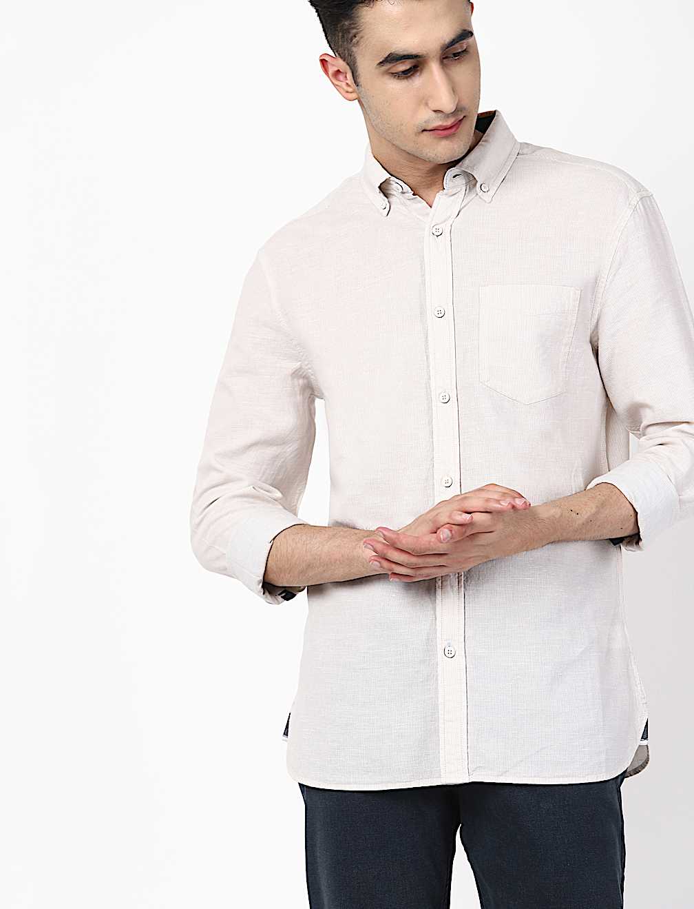 Linen Mix Striper Shirt