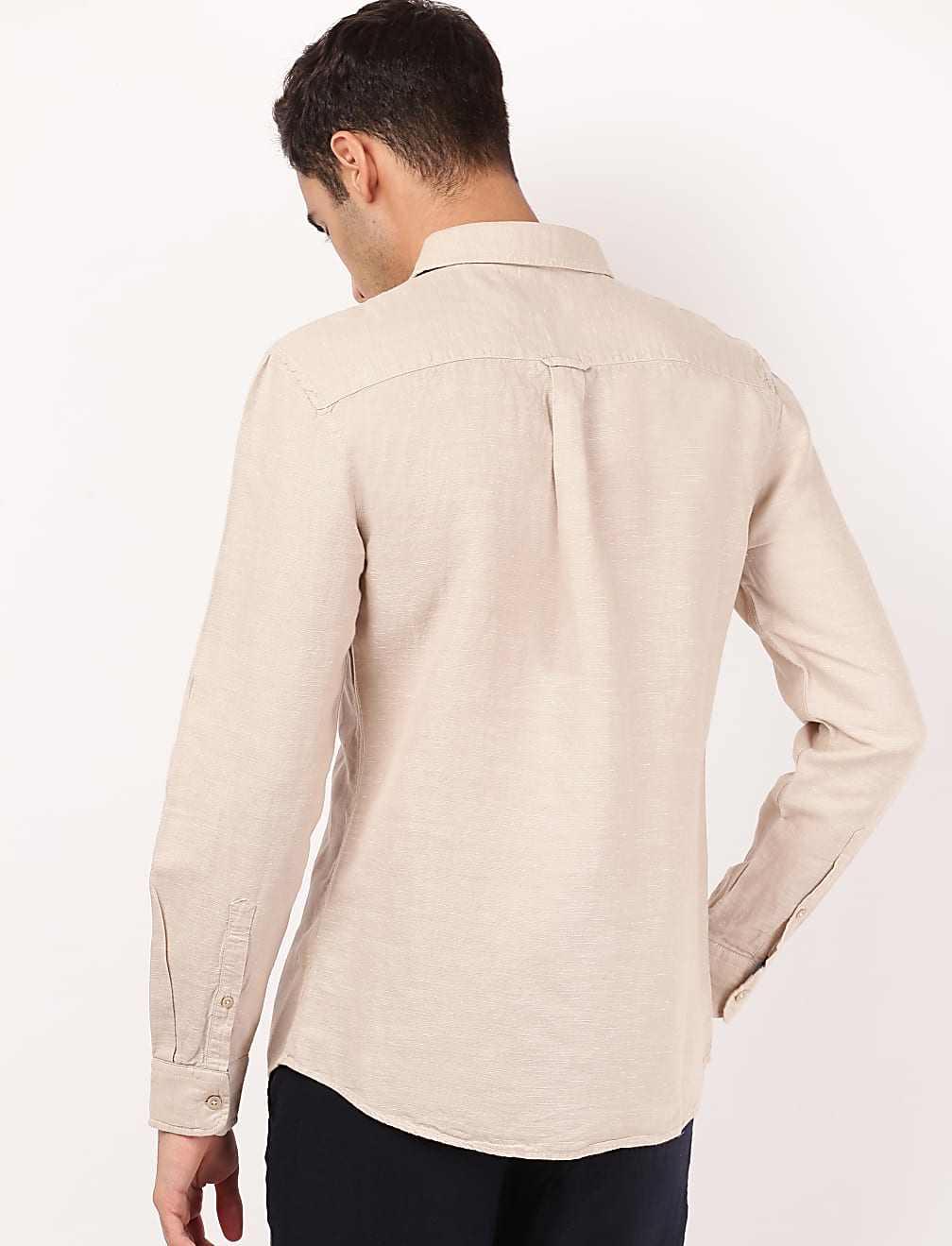 Linen Mix Classic Collar Shirt