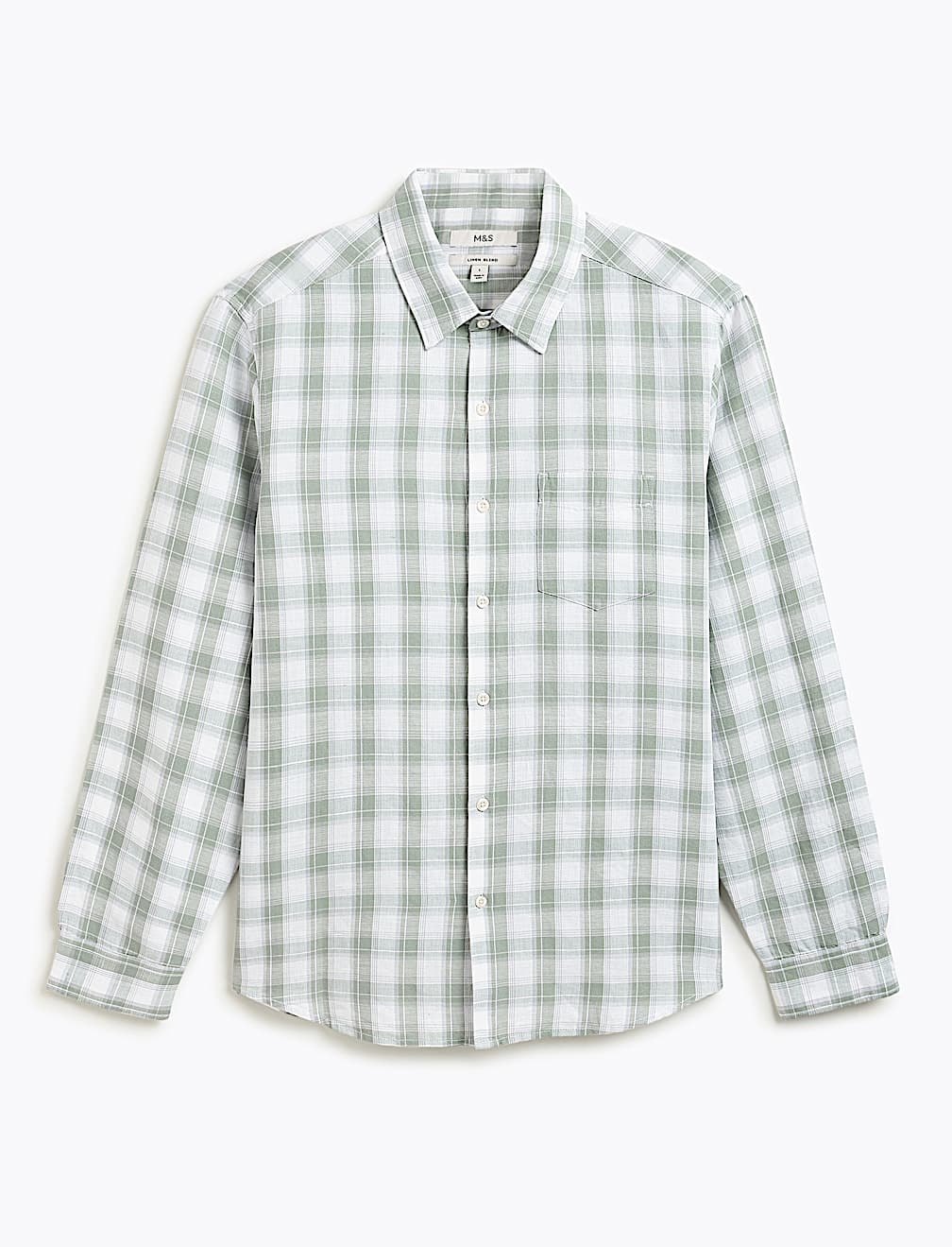 Regular Fit Linen Rich Checked Shirt