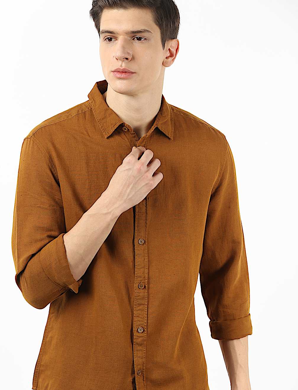 Linen Mix Solid Shirt