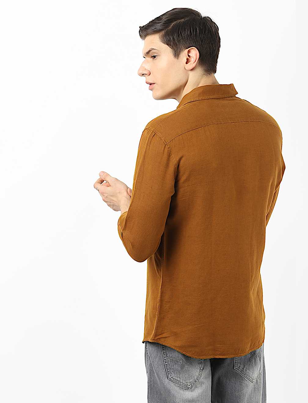 Linen Mix Solid Shirt