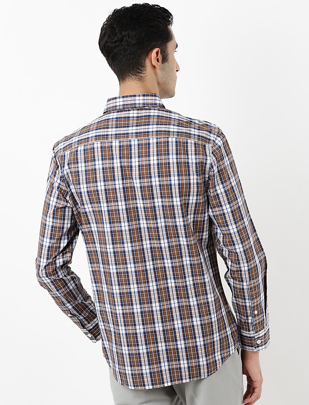 Pure Cotton Block Check Shirt