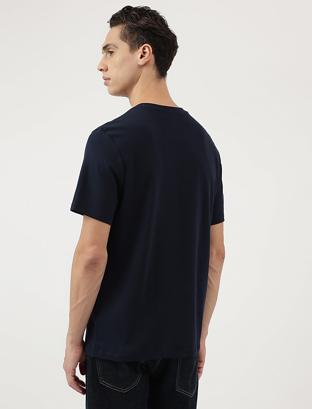 Pure Cotton Embroidered Round Neck T-Shirt