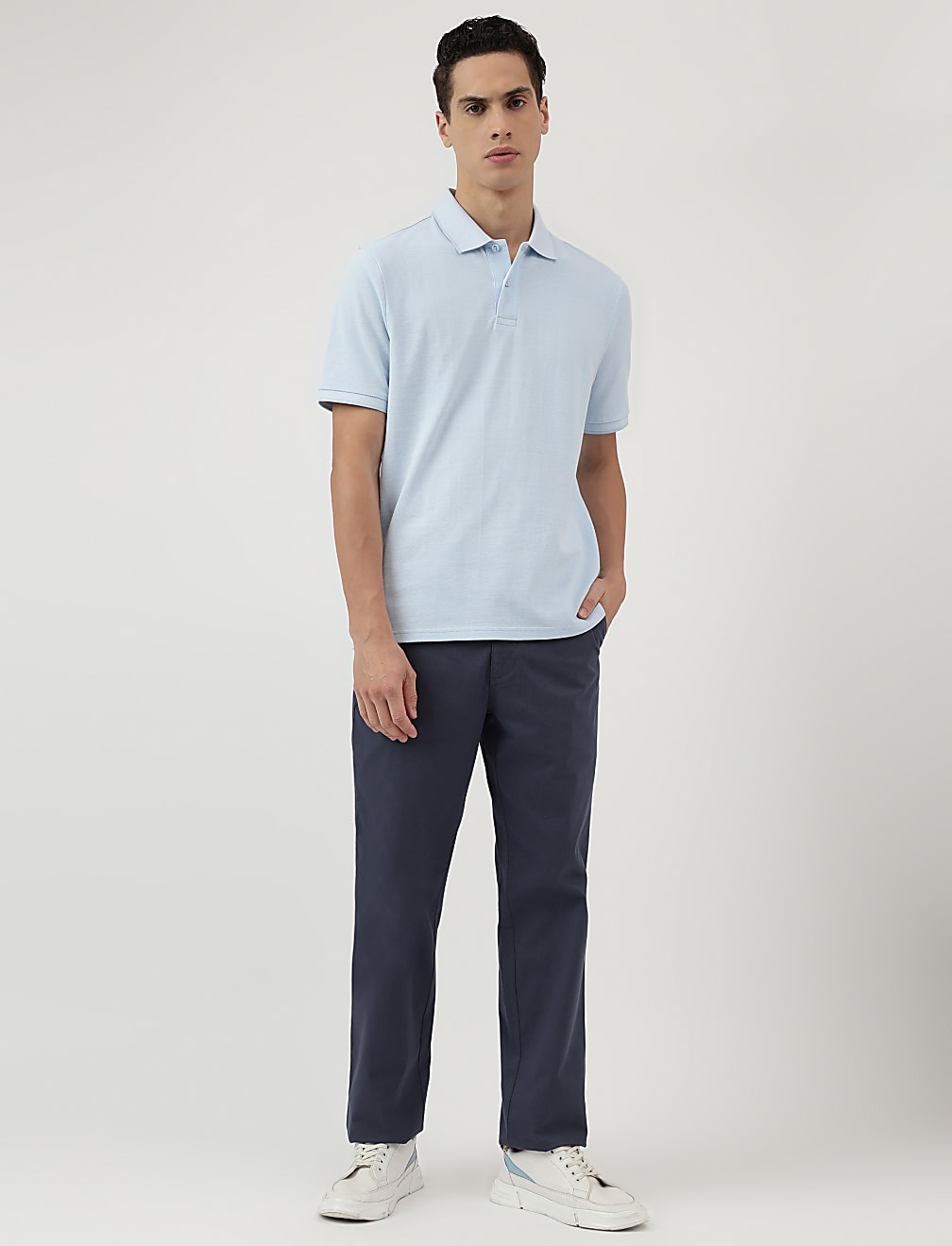 Pure Cotton Polo Neck T-Shirt