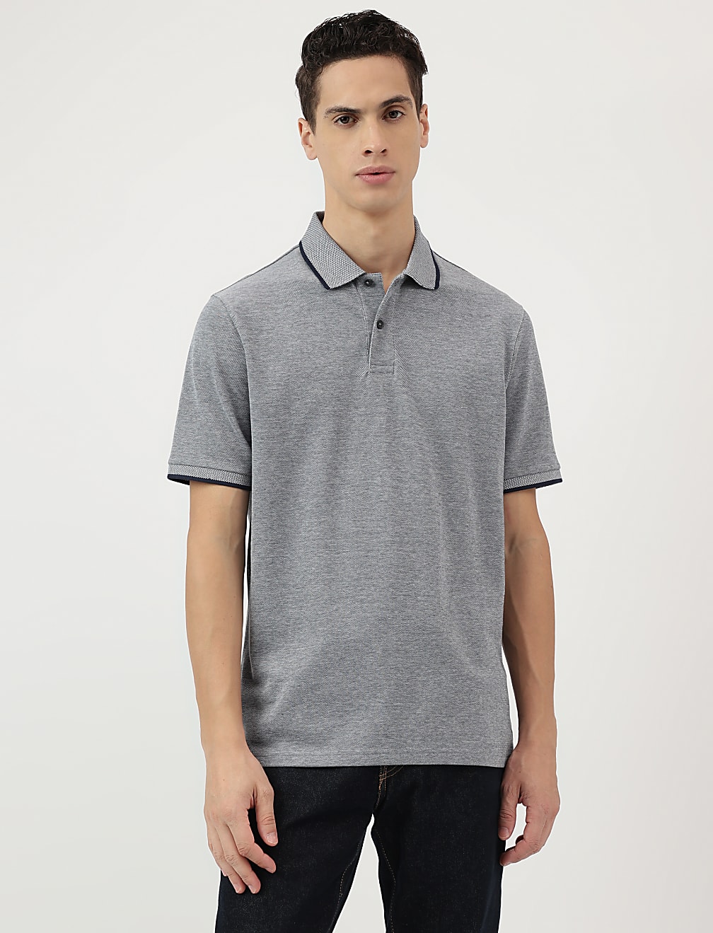 Pure Cotton Polo Neck T-Shirt