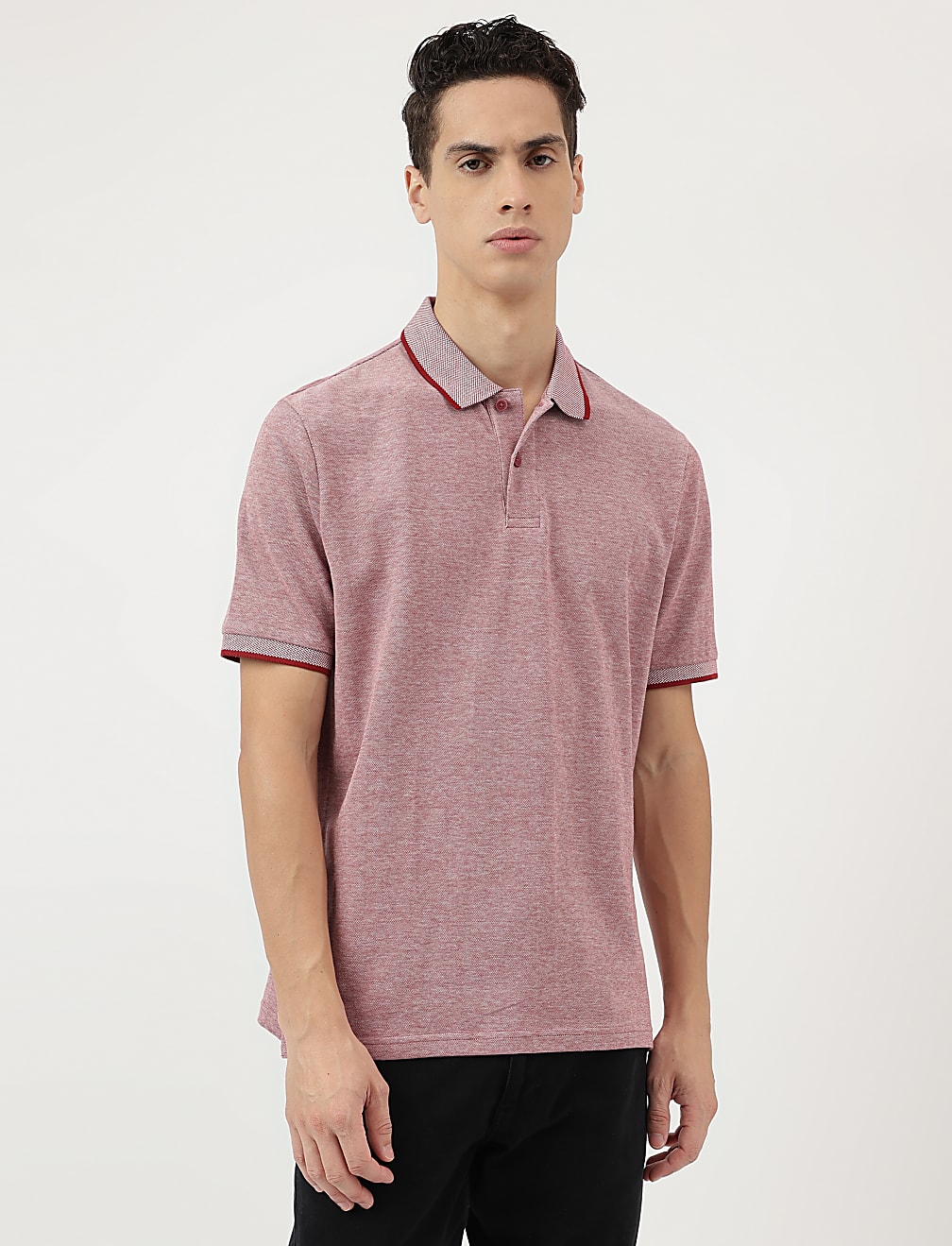 Pure Cotton Polo Neck T-Shirt