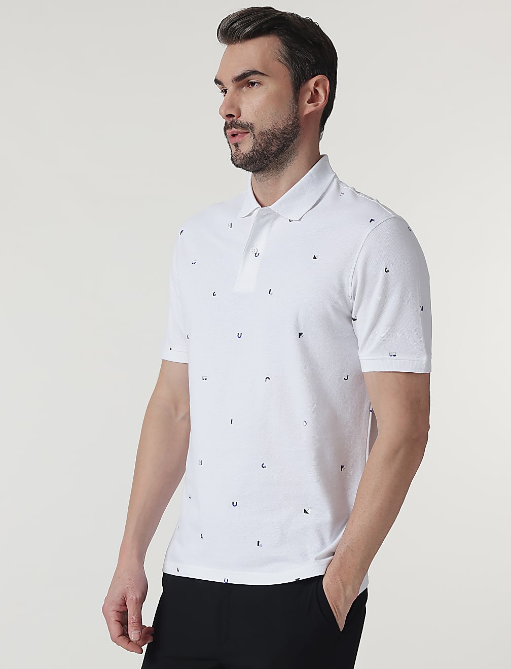 Pure Cotton Printed Half Sleeves Polo