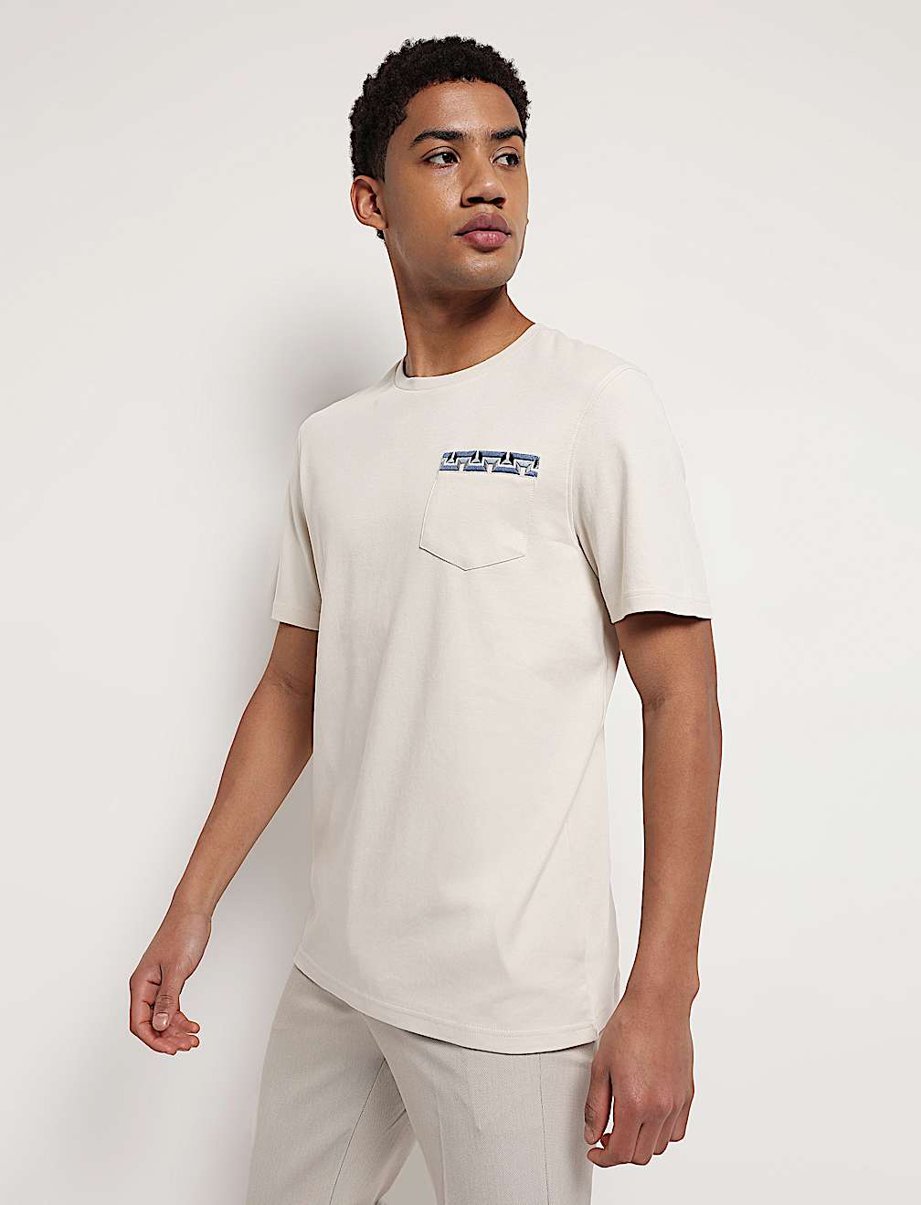 Pure Cotton Crew Neck T-Shirt