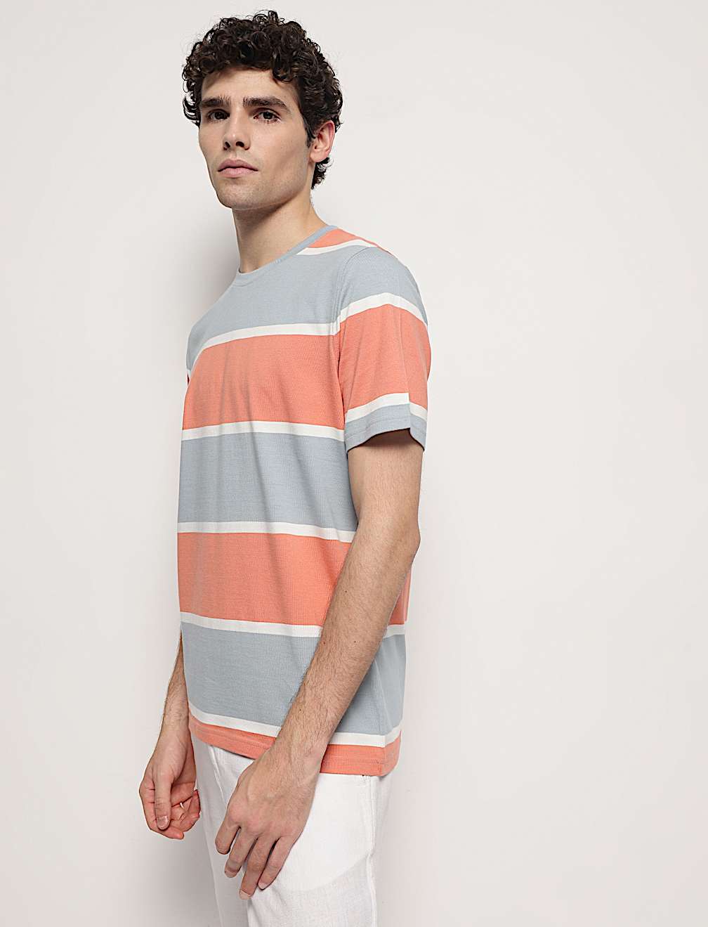 Pure Cotton Striped T-Shirt