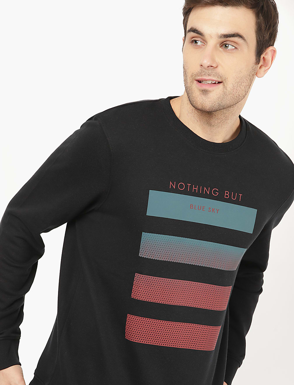 Cotton Chest Print Sweatshirt