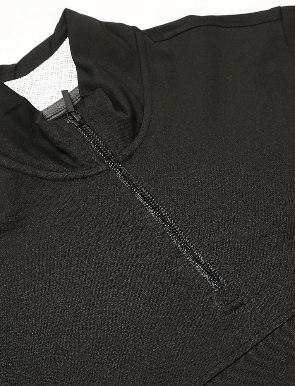 Viscose Mix Plain Stand Collar Sweatshirt