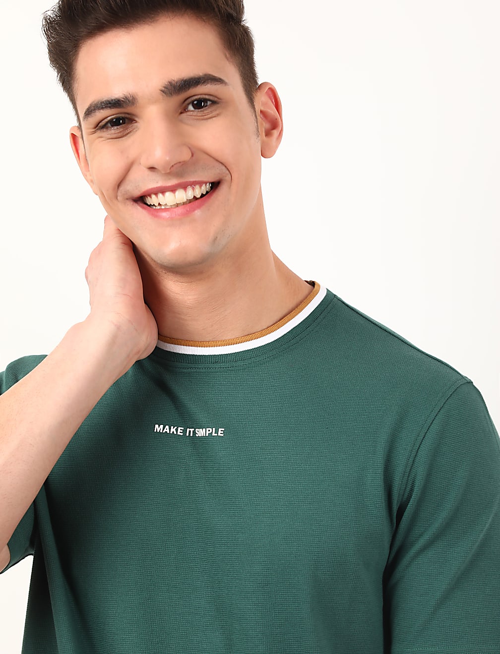 Pure Cotton Plain Round Neck T-Shirt