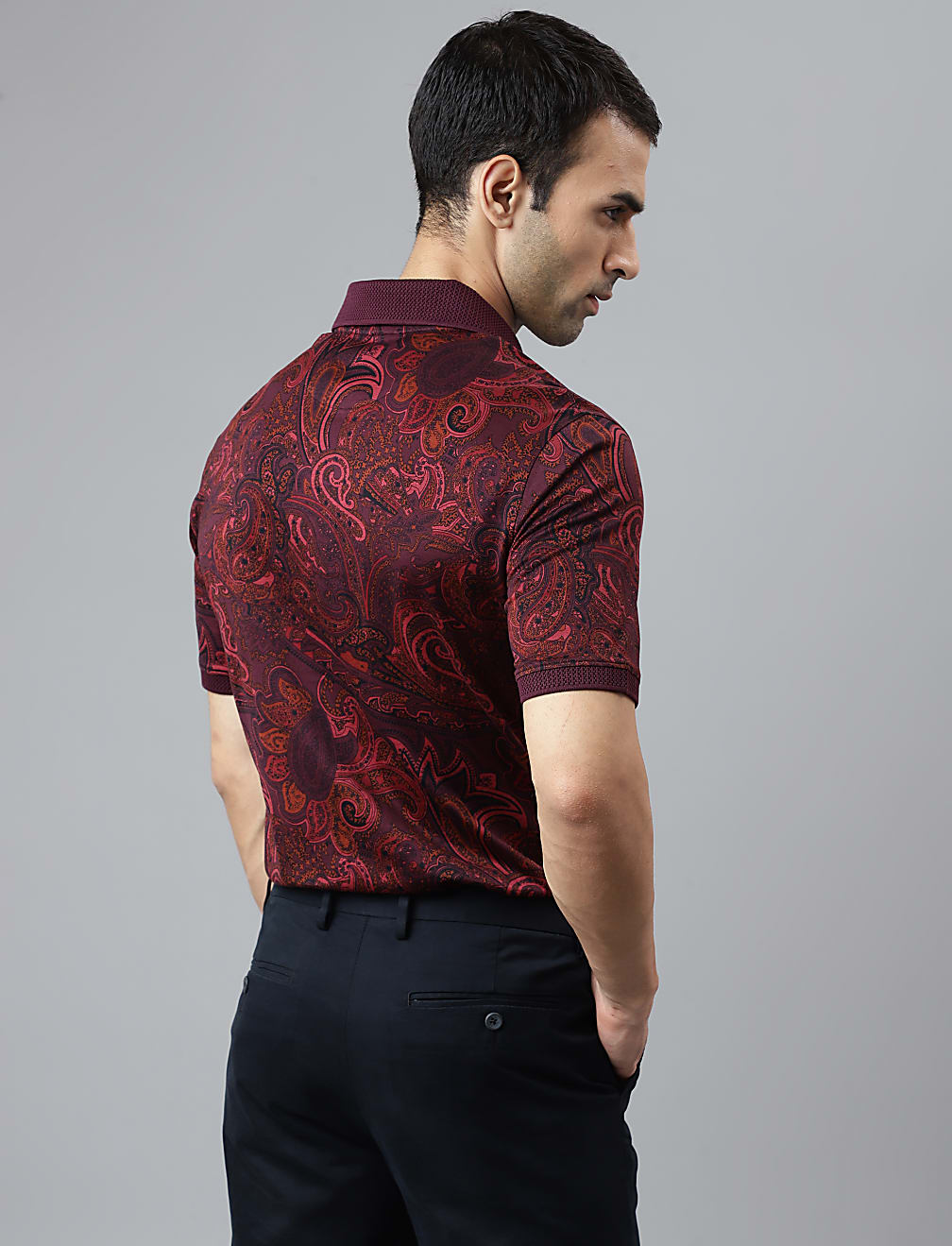 Super Soft Luxury Paisley Print Polo