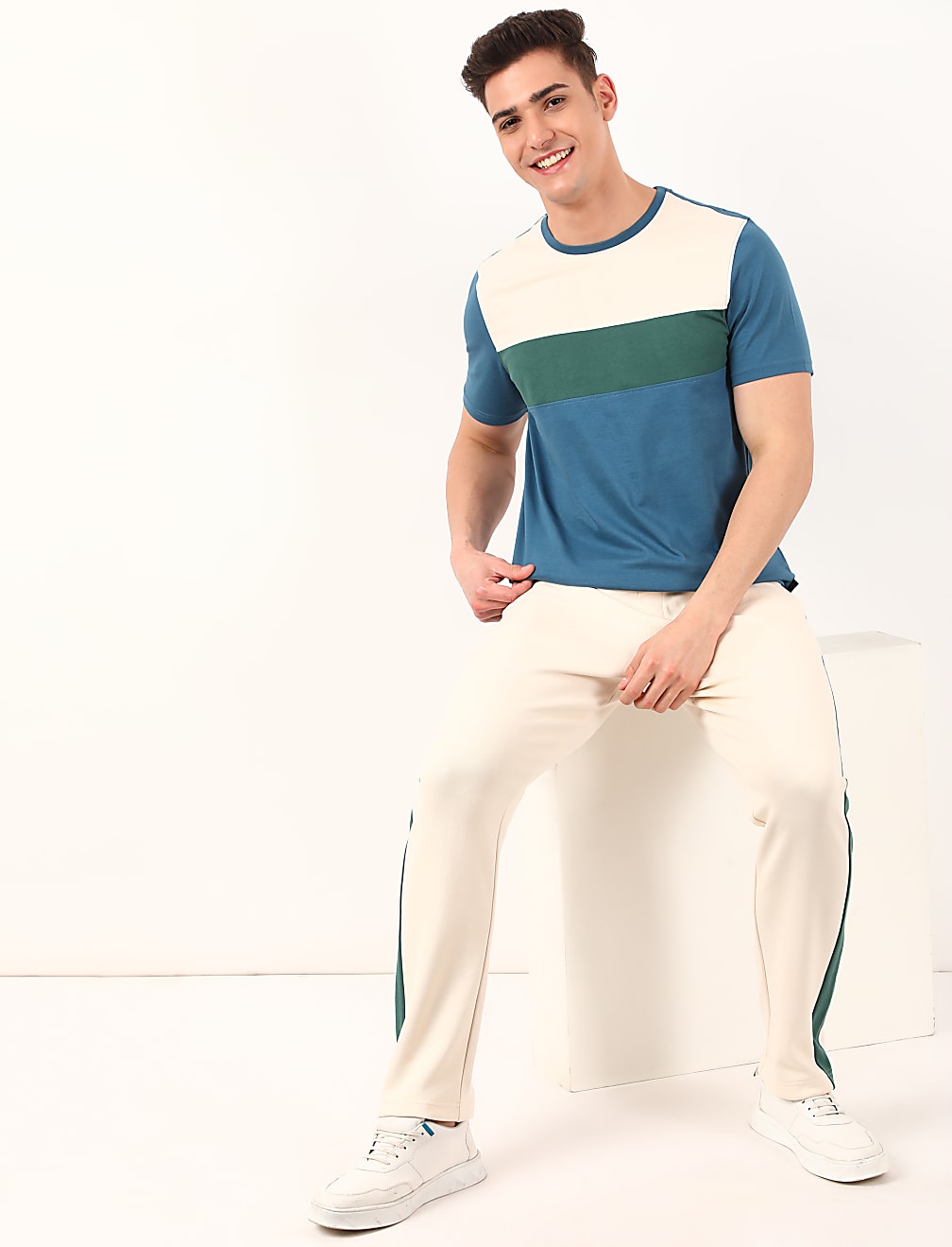 Cotton Mix Plain Regular Fit Track Pants