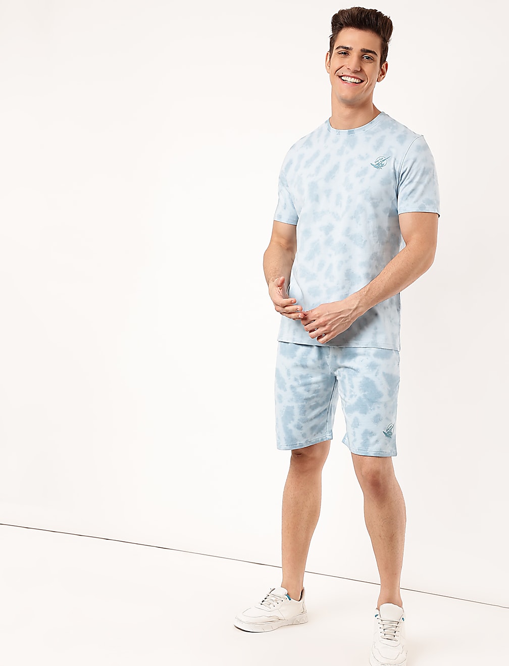 Pure Cotton Tie & Dye Round Neck T-Shirt