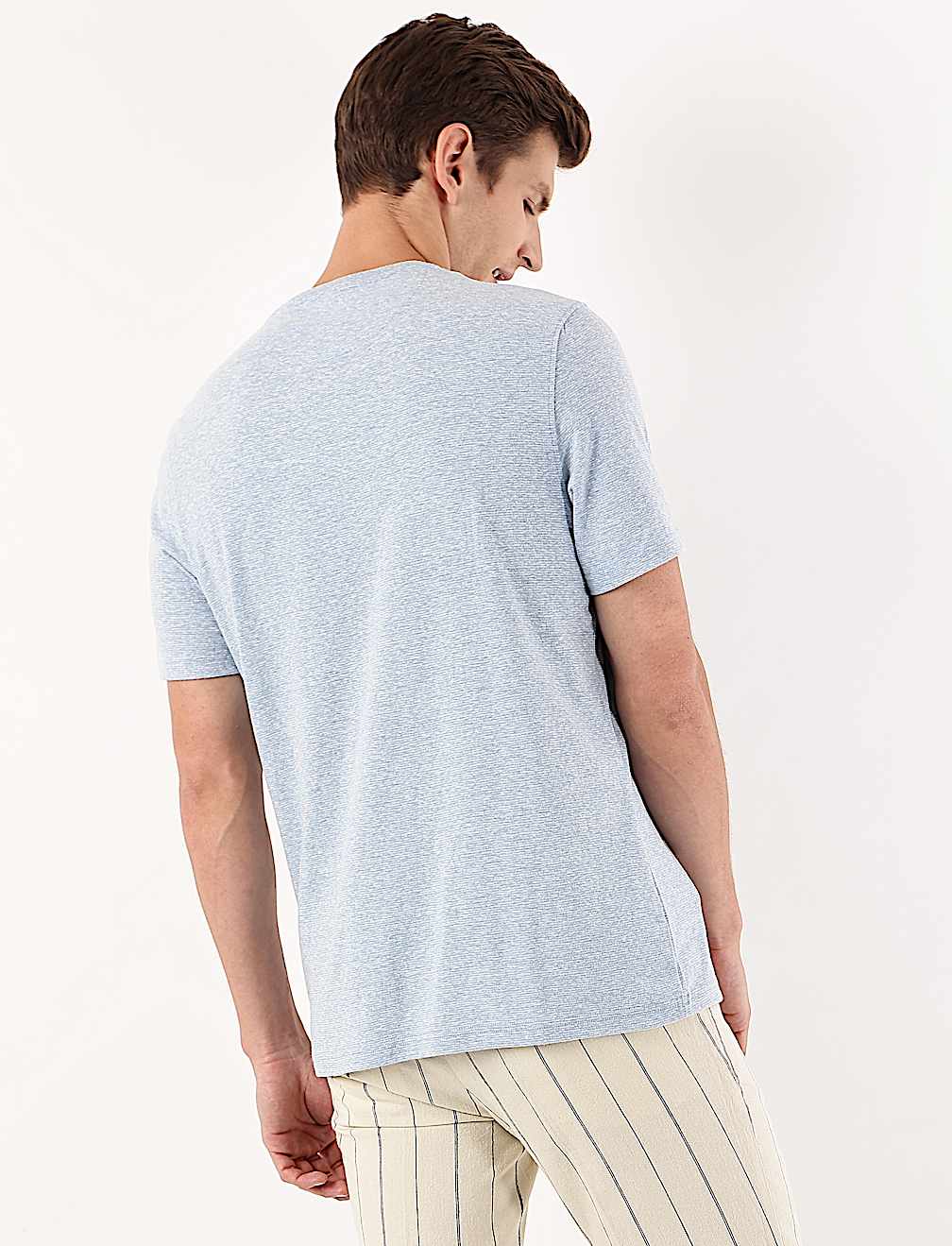 Cotton Mix Printed Crew Neck Tshirt