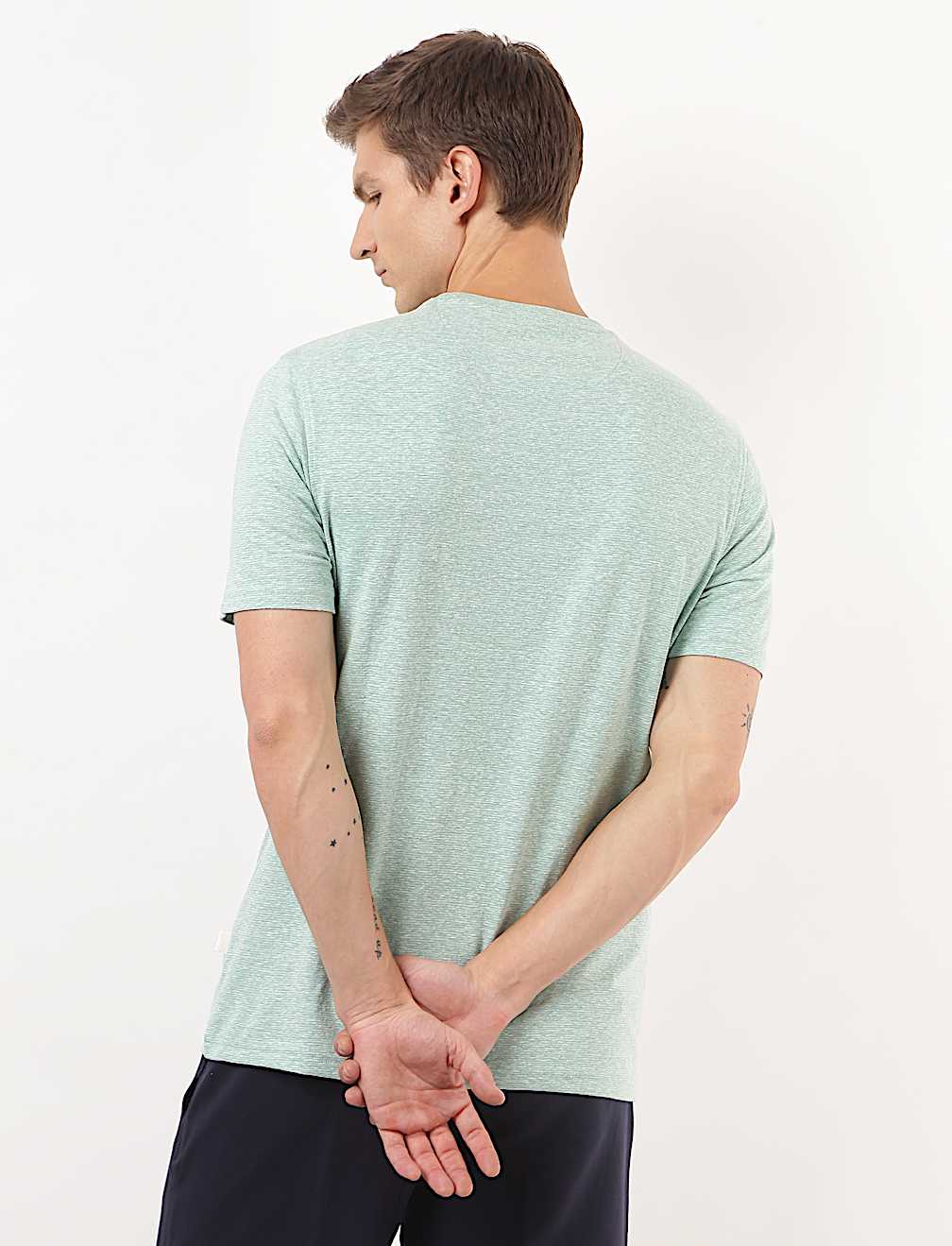 Cotton Mix Printed Crew Neck Tshirt