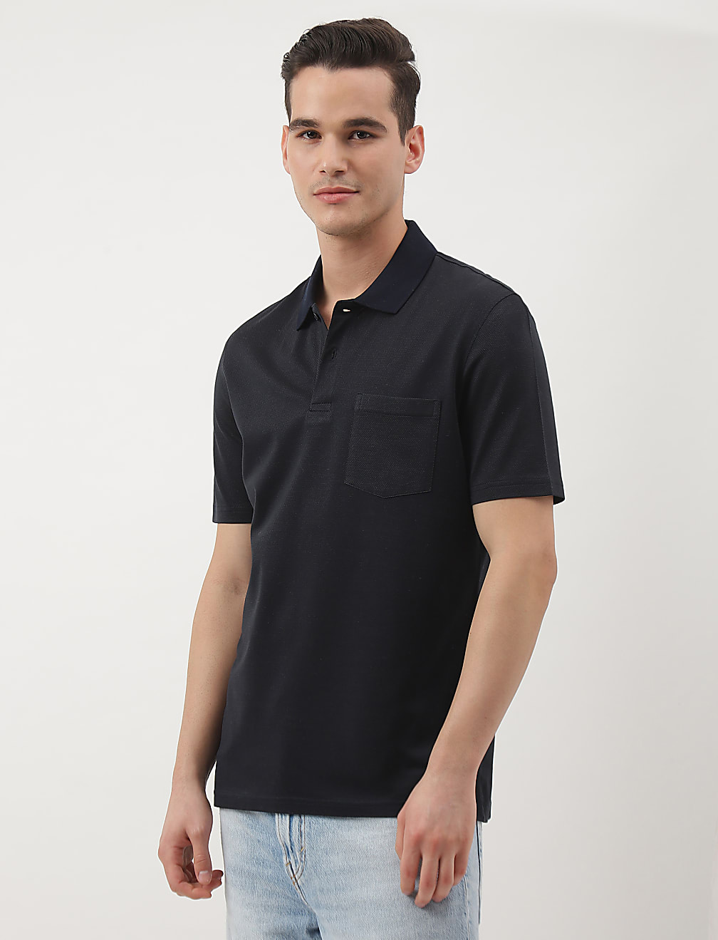 Pure Cotton Printed Polo Collar T-Shirt