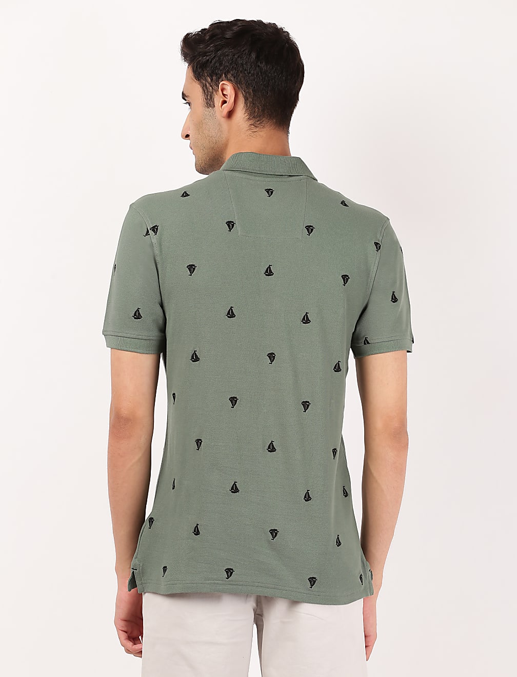 Boat Print Polo T-Shirt