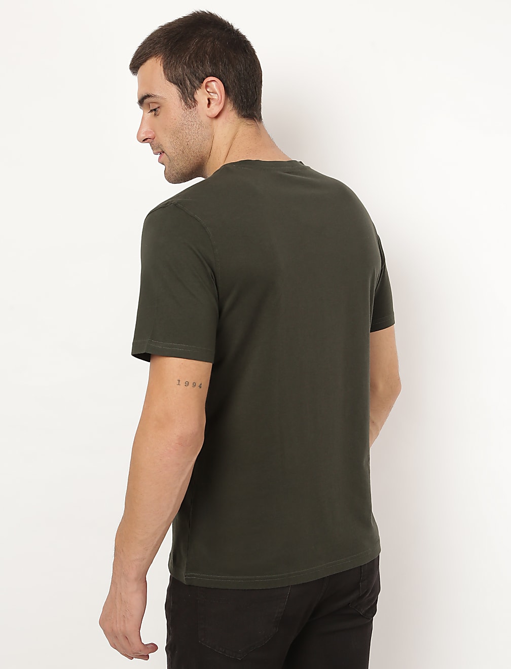 Pure Cotton Plain V-Neck T-Shirt